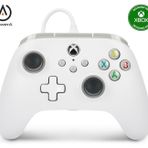 Xbox Series X|S ve Windows 10/11 için kablolu PowerA Controller - Beyaz, Gamepad, kablolu video oyun denetleyicisi, oyun denetleyicisi, Xbox One ile uyumlu, resmi lisanslı
