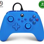 Xbox Series X|S ve Windows 10/11 için kablolu PowerA Controller - Mavi, Gamepad, kablolu video oyun denetleyicisi, oyun denetleyicisi, Xbox One, Type C ile uyumlu, resmi lisanslı