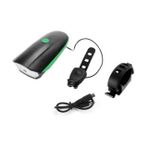 Xbyc 6163 Usb Sarjli 250 Lumen 140 Db Yuksek Sesli Bisiklet On Fari Ve Korna Yesil