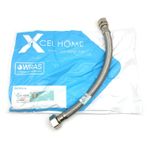 Xcel Home 1 x WRAS Onaylı 300 mm 15 mm Sıkıştırma x 3/4 inç Esnek Boru Konnektörü Paslanmaz Çelik Örgülü