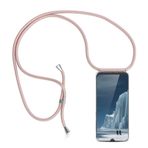 XCYYOO Samsung Galaxy A50 için Cep Telefonu Zinciri Kılıf Moda Aksesuar Cep Telefonu Kılıfı Akıllı Telefon Necklace Cep Telefonu Kılıfı Bantlı Cep Telefonu Kılıfı - Asmak için Kılıf Pembe Altın