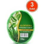 Xdeonss Aloevera Özlü Süngerli Sabun Banyo Duş Sabunu 120 G x 3 Adet
