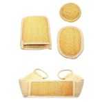 Xdeonss Doğal Kabak Lifi 4'lü Banyo Hamam Kese Seti (Yüz + Vücud + Sırt) Set4