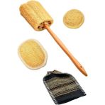 xdeonss Doğal Kabak Lifi 4`lü Banyo Hamam Kese Seti (Yüz + Vücud + Sırt) - Set9 - Standart