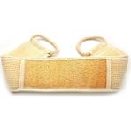 xdeonss Doğal Kabak Lifi Banyo Hamam Kesesi İp Saplı 11 x 71 cm Krem Renkli Sert Yapı