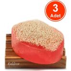 xdeonss Kabak Lifli El Yapımı Doğal Frambuaz Sabunu 120 G x 3 Adet