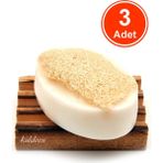 xdeonss Kabak Lifli El Yapımı Doğal Saf Zeytinyağlı Türk Hamamı Sabunu 120 G x 3 Adet