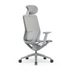 xDrive XD-1003 Fileli Başlıklı Çalışma Koltuğu Gri Ergonomik Ofis Koltuğu