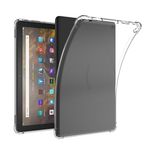 XENITE Amazon Fire HD 10 2023 için kapak 10.1 inç Darbeye Dayanıklı Damla Yumuşak Şeffaf TPU Koruyucu Kabuk Kılıf