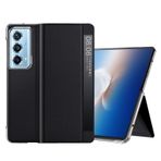 XENITE Smart Window Leather Case Ultra-thin Shockproof Magnetic Flip Cover For Honor Magic V2 (Color : Black)