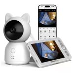 Xenon Smart Akıllı Bebek Kamerası 3Mp 5 İnç Lcd Monitör, 360 Derece Mobil Kontrol, Ninni, Hareket Algılama, Gece Görüş, Telsiz