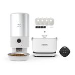 Xenon Smart Akıllı Çelik Kedi Köpek Mama Kabı Otomatik Bataryalı Su Pınarı Smart Air Tag Bluetooth Takip Cihazı ve Yedek Filtreler 4'lü Pet Ürünleri Seti (Siyah)