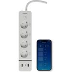 Xenon Smart Akıllı Çoklu 4'lü Priz Wi-Fi 2 Usb-A ve 1 Usb-C Portlu 7in1 Sesli Komut Özellikli Mobil Uygulama Kontrollü X7087 - Beyaz - 1 Adet