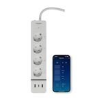 Xenon Smart Akıllı Çoklu Priz Wi-Fi 4 AC Çıkışlı 2 USB-A ve 1 USB-C Portlu 7in1 180 cm Kablo Google Home ve Alexa Uyumlu Mobil Uygulama Kontrollü 3680W Güç Kapasiteli X7087
