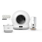 Xenon Smart Akıllı Kameralı Kedi Tuvaleti Çelik Kase 5 LT Mama Kabı Bataryalı Su Pınarı ve Filtre 4'lü Pet Seti