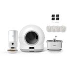 Xenon Smart Akıllı Kameralı Kedi Tuvaleti Çelik Kaseli 5 LT Mama Kabı Akıllı Su Pınarı ve Filtre 4'lü Pet Seti