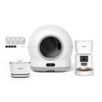 Xenon Smart Akıllı Kamerasız Kedi Tuvaleti Çelik Kase 4 LT Mama Kabı Bataryalı Su Pınarı ve Filtre 4l'lü Pet Seti