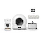 Xenon Smart Akıllı Kamerasız Kedi Tuvaleti Çelik Kaseli 4 LT Mama Kabı Akıllı Su Pınarı ve Filtre 4'lü Pet Seti