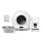 Xenon Smart Akıllı Kamerasız Kedi Tuvaleti Çelik Kaseli 4 LT Mama Kabı Çelik Su Pınarı ve Filtre 4'lü Pet Seti