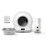 Xenon Smart Akıllı Kamerasız Kedi Tuvaleti Çelik Kaseli 5 LT Mama Kabı Çelik Su Pınarı ve Filtre 4'lü Pet Seti