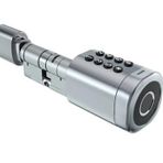 Xenon Smart Akıllı Kapı Kilidi Gümüş Seri 5Li Giriş Parmak Izli Mobil Şifre Kart Smartlock X8052 Titanyum Grisi
