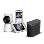 Xenon Smart Akıllı Monitörlü Bebek Kamerası Ve Beyaz Gürültü Bebek Uyku Arkadaşı Seti Siyah