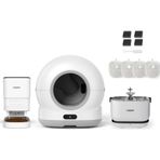 Xenon Smart Akıllı Otomatik Kameralı Kedi Tuvaleti Paslanmaz Çelik Kaseli Mama Kabı Akıllı Bataryalı Su Pınarı Ve Filtre 4'Lü Pet Seti