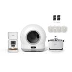 Xenon Smart Akıllı Otomatik Kamerasız Kedi Tuvaleti Paslanmaz Çelik Kaseli 4Lt Mama Kabı Akıllı Bataryalı Su Pınarı Ve Filtre 4'Lü Pet Seti
