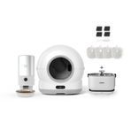 Xenon Smart Akıllı Otomatik Kamerasız Kedi Tuvaleti Paslanmaz Çelik Kaseli 5Lt Mama Kabı Akıllı Bataryalı Su Pınarı Ve Filtre 4'Lü Pet Seti