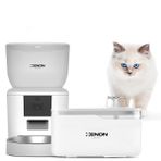 Xenon Smart Akıllı Otomatik Kedi Köpek Mama Kabı Beyaz Kameralı ve Ultra Sessiz Su Şelalesi 2'li Pet Ürünleri Seti
