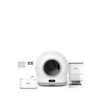 Xenon Smart Akıllı Otomatik Kedi Tuvaleti Kameralı, Beyaz Mama Kabı ve Su Pınarı 4'lü Pet Ürünleri Seti