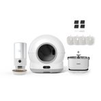 Xenon Smart Akıllı Otomatik Kedi Tuvaleti (Kamerasız) Çelik Köpek Mama Kabı Şarjlı Bataryalı Su Pınarı Sebili ve Filtre (4 Adet) Evcil Hayvan 4'lü Pet Ürünleri Başlangıç Seti