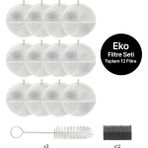 Xenon Smart Akıllı Su Pınarı Yedek Filtre 12'li Ekonomik Set (X8650 Modeli İle Uyumludur) - Açık Gri