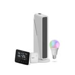 Xenon Smart Akıllı Turbo Fanlı Isıtıcı İç Mekan Wi-Fi Isıtma Cihazı Mobil Uygulama Denetimli Ultra Sessiz PTC Seramik Space Heater Sıcaklık Modülü Termostat ve RGB Ampul Seti