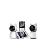 Xenon Smart Baby Camera Monitörlü Çoklu İzleme Ve Sesli İletişim 5"" 2 Adet Akıllı Bebek Kamerası - Beyaz