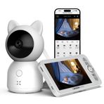 Xenon Smart Bebek Kamerası (Ekranlı) | 5"" Monitör WiFi Mobil Takip 360° PTZ Gece Görüş Sıcaklık Nem X7202