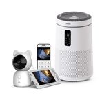 Xenon Smart Bebek Kamerası (Ekranlı) ve Hava Temizleyici (Gece Lambalı) | 2'li Set, Mobil Kontrol