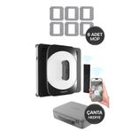 Xenon Smart Cam Silme Robotu ve 6 Adet Mop | Elo Serisi, Kumandalı, 3 Modlu, Mobil Kontrollü Set (B02878600003)