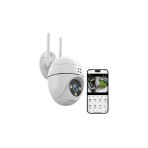 Xenon Smart Dış Mekan Güvenlik Kamerası , 2K 3Mp, Wifi, 360 Derece Ptz, Mobil Kontrol, Ip65, Gece Görüş, Sesli (X7266)
