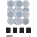 Xenon Smart Kedi Su Pınarı Filtre Seti (X8658 Uyumlu) | 4+4 Karbon Sünger Filtre + Temizlik Fırçası (X8814) - Açık Bej