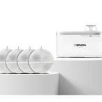 Xenon Smart Kedi Su Pınarı Şeffaf Ve Yedek Filtre 2Li Set Wifi Mobil Kontrol Ultra Sessiz Daima Taze Su Beyaz