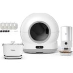 Xenon Smart Kedi Tuvaleti (Kameralı), Mama Kabı (Kameralı) 5L, Su Pınarı (Kablosuz) Ve Yedek Filtre 4'Lü Set