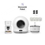 Xenon Smart Otomatik Kedi Tuvaleti 72L, Mama Kabı (Kameralı) 4L, Su Pınarı (Kablosuz) Ve Filtre 4'Lü Set