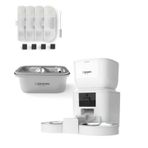 Xenon Smart Otomatik Mama Kabı Çift Hazneli Su Pınarı Çelik Ve Yedek Filtre 3Lü Set Wifi Beyaz