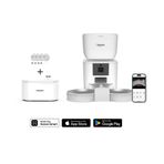 Xenon Smart Otomatik Mama Kabı (Çift Kaseli), Kedi Su Pınarı (Şeffaf) ve Yedek Filtre | 3'lü Set, Mobil Kontrol