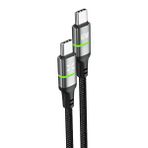 Xenon Smart Type-C to Type-C Hızlı Şarj Kablosu | 60W PD, 480 Mbps, 1.2m, Led Gösterge (X6421) Siyah