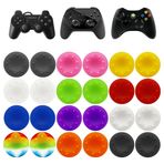 XENQITO PS5, PS4, Xbox 360, ps4 Controller aksesuarı, silikon kapaklar, PS3 denetleyicisi, ps4 aksesuarı, ps5 Controller Grip,koruyucu kapak ve lastik, kontrol kapağı (24 adet)
