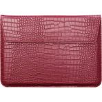 Xfashion 11-12 Inç Dizüstü Bilgisayar Kılıfı Pu Deri Timsah Doku Standı Laptop Çantası Çanta (Yurt Dışından) - 31 x 22 x 1.5cm - Bordo