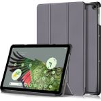 XFashion Google Pixel Tablet Pu Deri Derecilik Anti-Drop Tablet Kapağı Kılıf Üçlü Standı (Yurt Dışından) - Gri