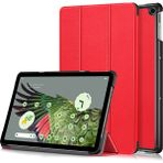 XFashion Google Pixel Tablet Pu Deri Derecilik Anti-Drop Tablet Kapağı Kılıf Üçlü Standı (Yurt Dışından) - Kırmızı